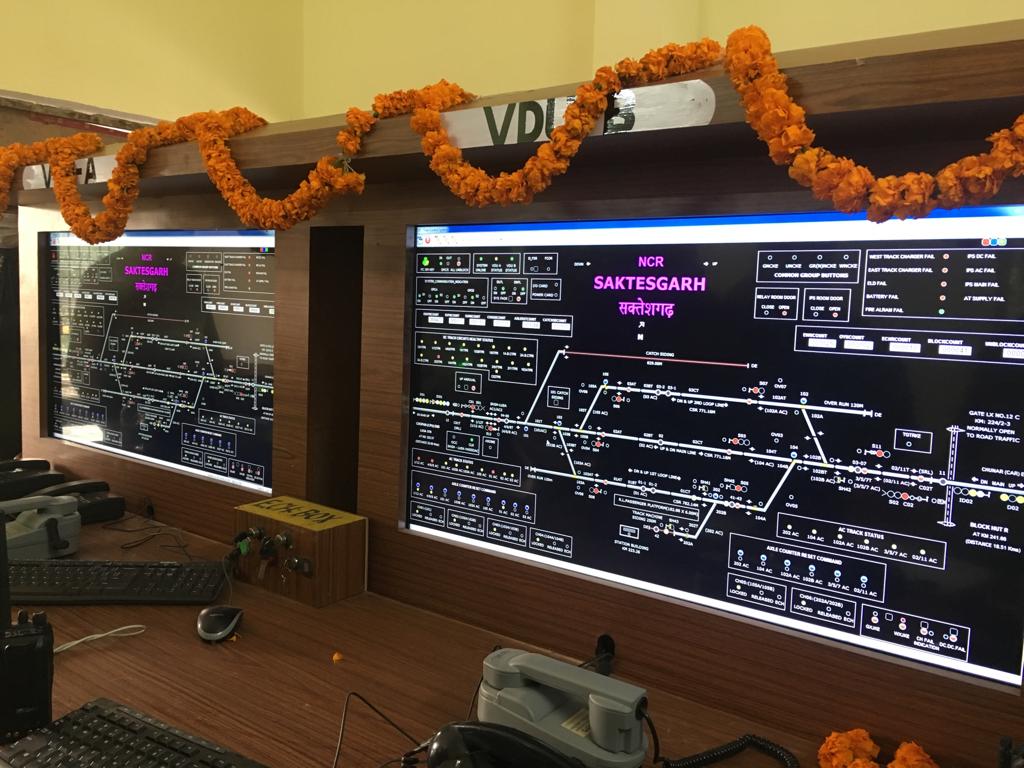 Centralized electronic interlocking work completed on Chunar railway section